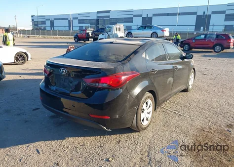 2016 Hyundai Elantra Se из США, поврежденный, VIN 5NPDH4AE9GH774451